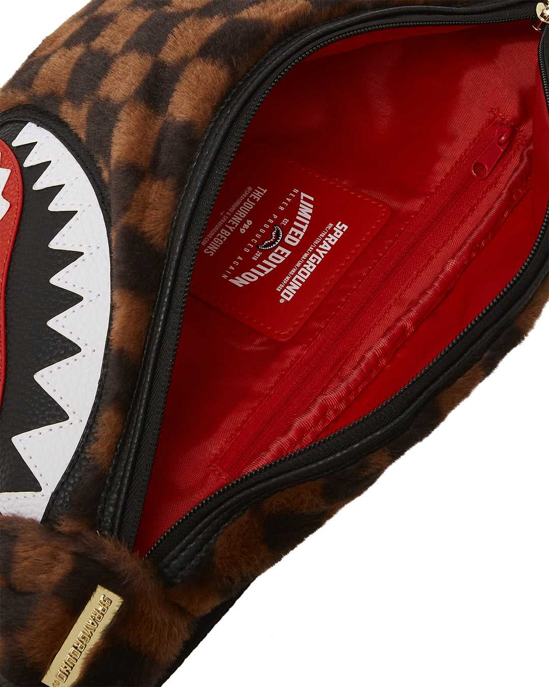 Waist bag Sprayground Fur Sharks In Paris Savvy Crossbody καφε | 1479GHVSW