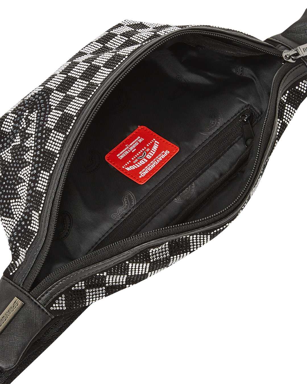 Waist bag Sprayground Trinity Checkered Crossbody μαυρα | 6897SJWDQ