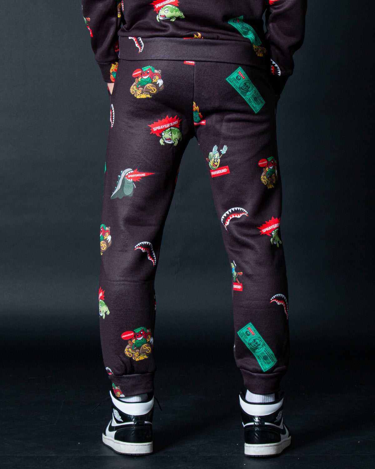 Παντελονι Jogger ανδρικα Sprayground Patch All-in Pants μαυρα | 0682NRQCG