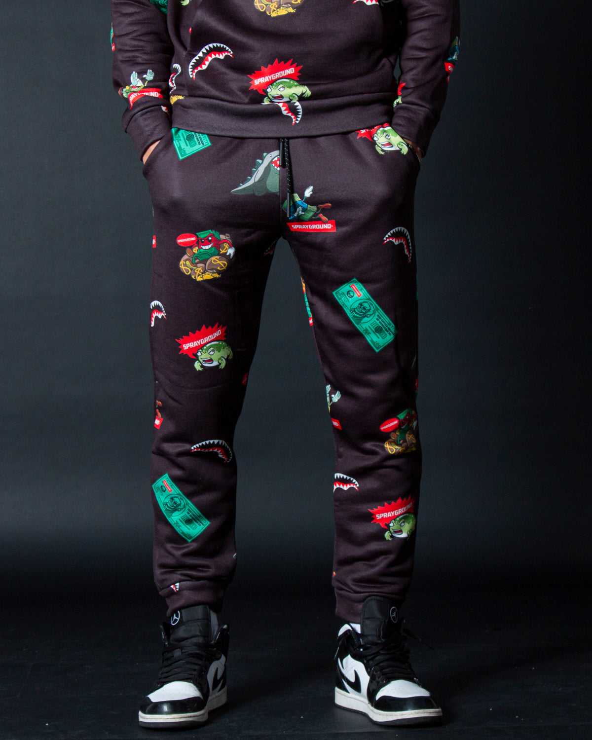 Παντελονι Jogger ανδρικα Sprayground Patch All-in Pants μαυρα | 0682NRQCG