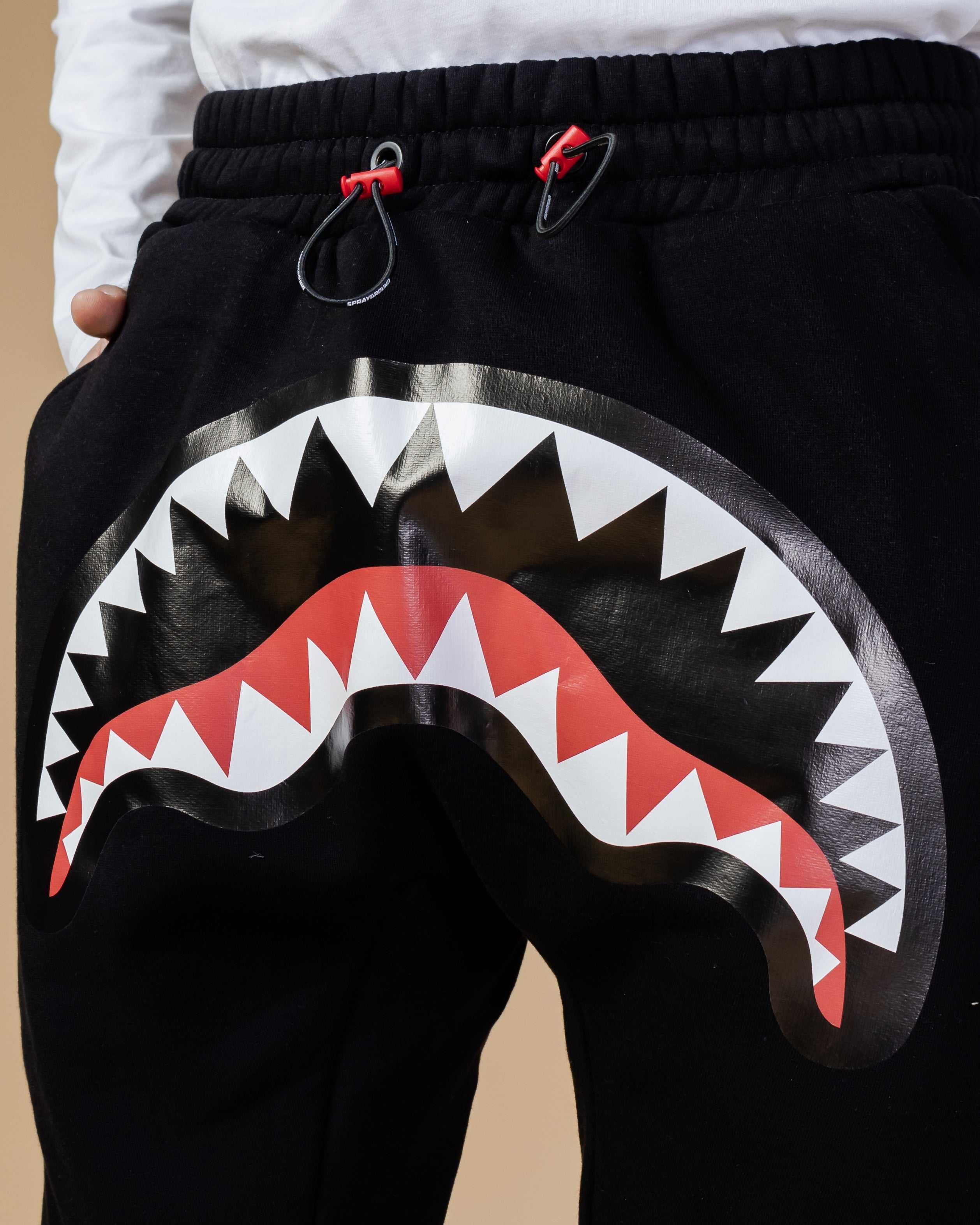 Παντελονι Jogger ανδρικα Sprayground Smooth Front Pants μαυρα | 5671SELDJ