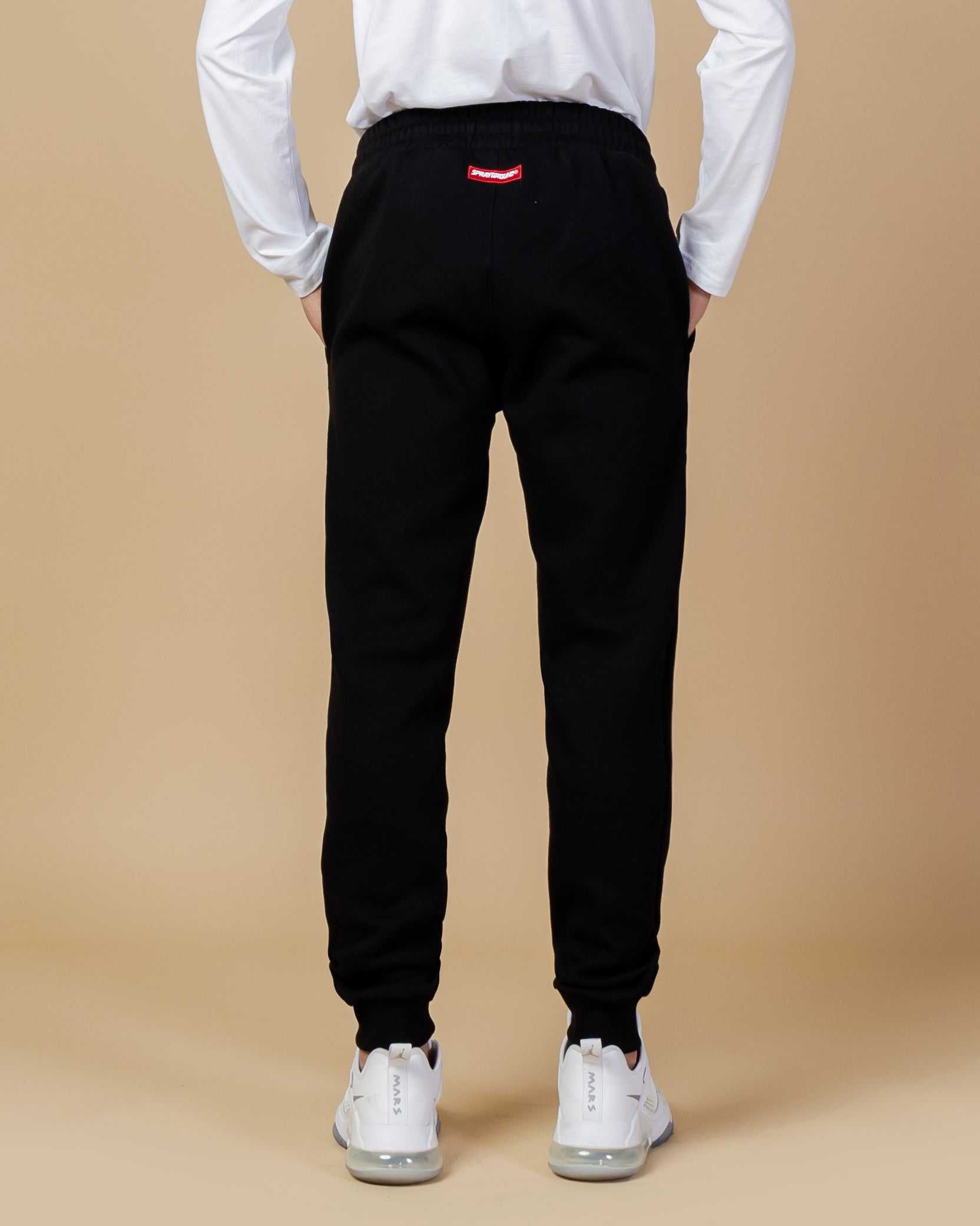 Παντελονι Jogger ανδρικα Sprayground Smooth Front Pants μαυρα | 5671SELDJ