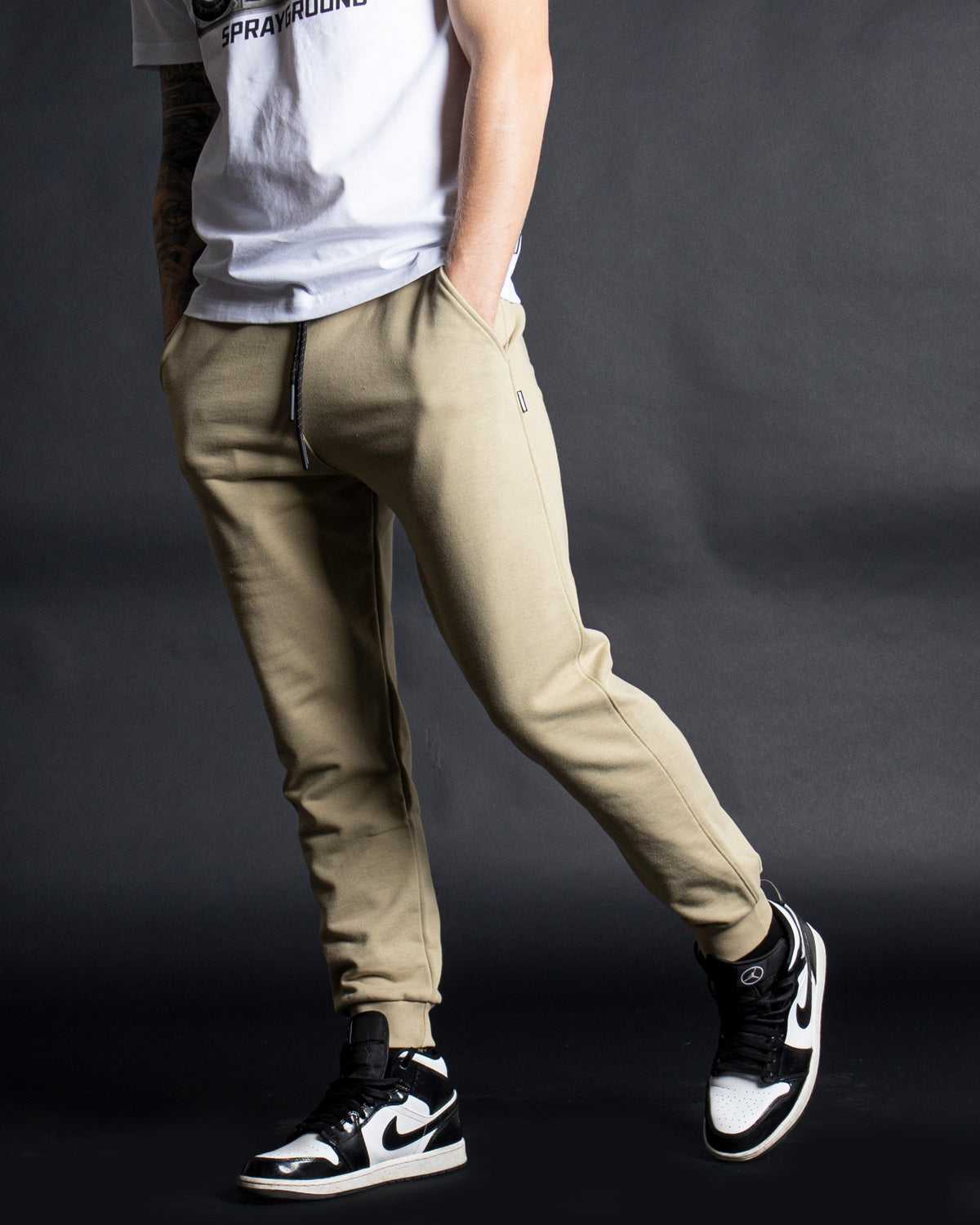 Παντελονι Jogger ανδρικα Sprayground Spray Pants Μπεζ | 4180ZDYNW