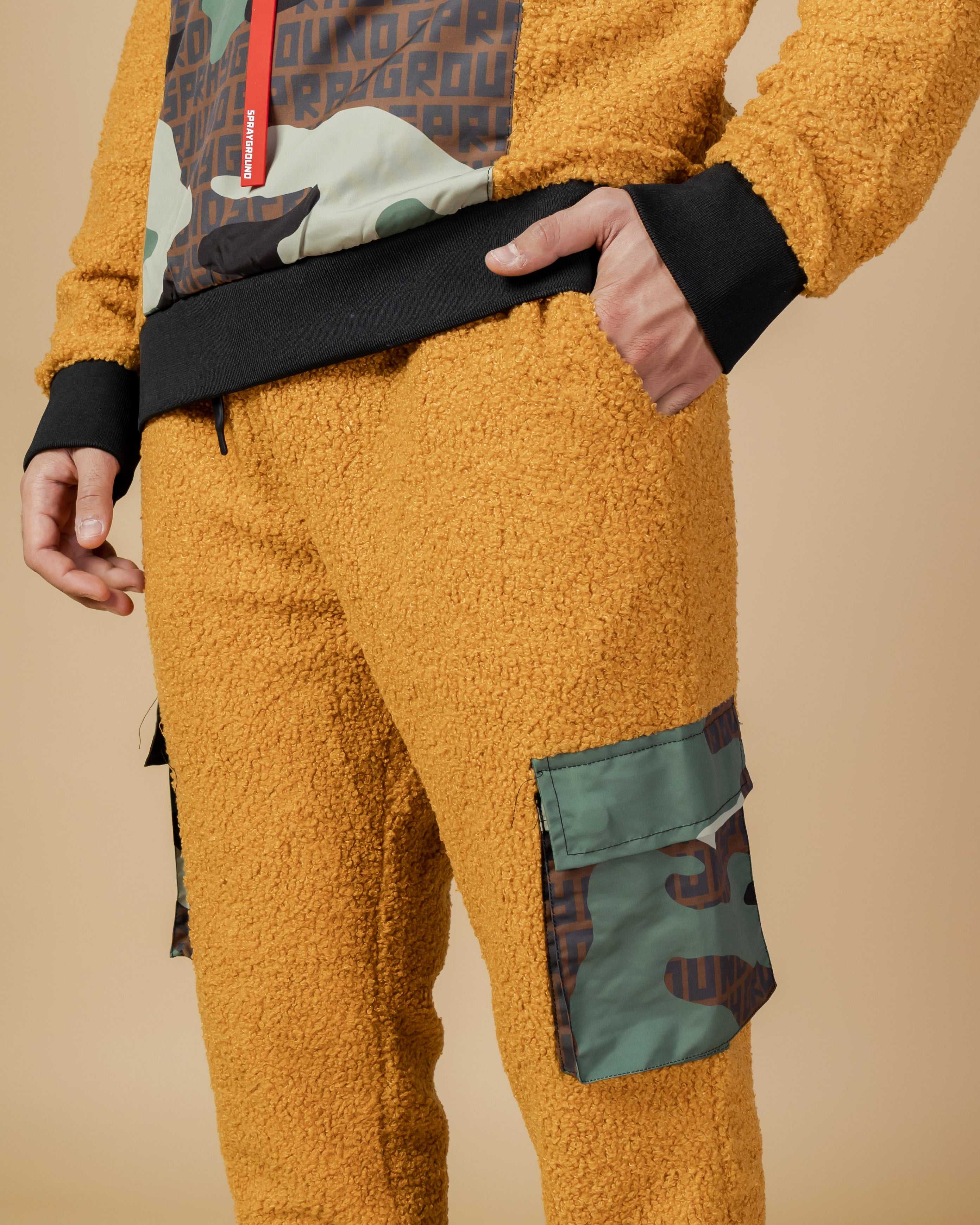 Παντελονι Jogger ανδρικα Sprayground Teddy Pocket Pants Sand καφε Μπεζ | 1203KTDJC