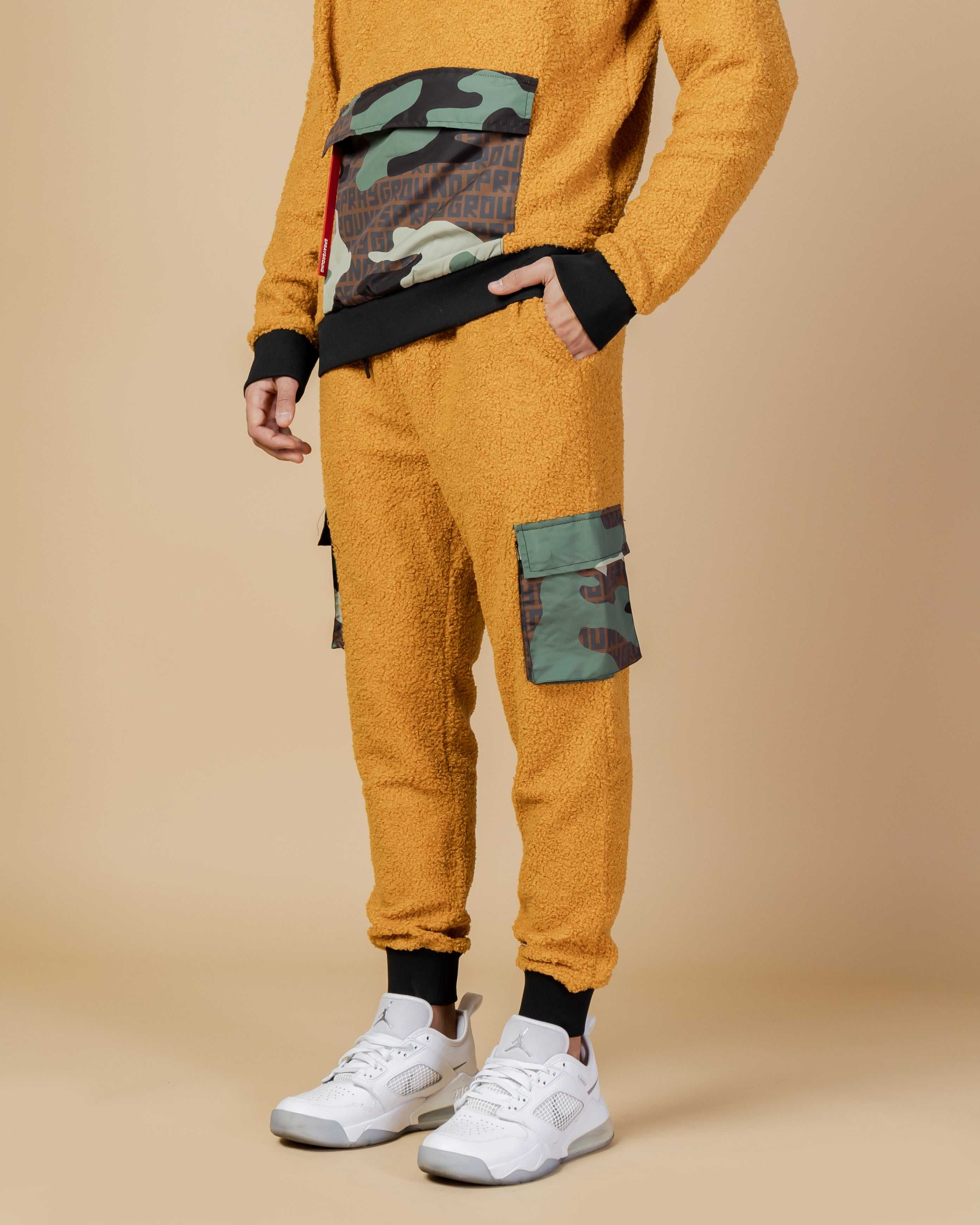 Παντελονι Jogger ανδρικα Sprayground Teddy Pocket Pants Sand καφε Μπεζ | 1203KTDJC