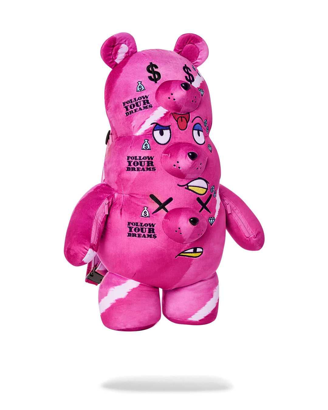 Σακιδια Sprayground 3 Headed Bear Teddy Bear ροζ | 3971KGEJN