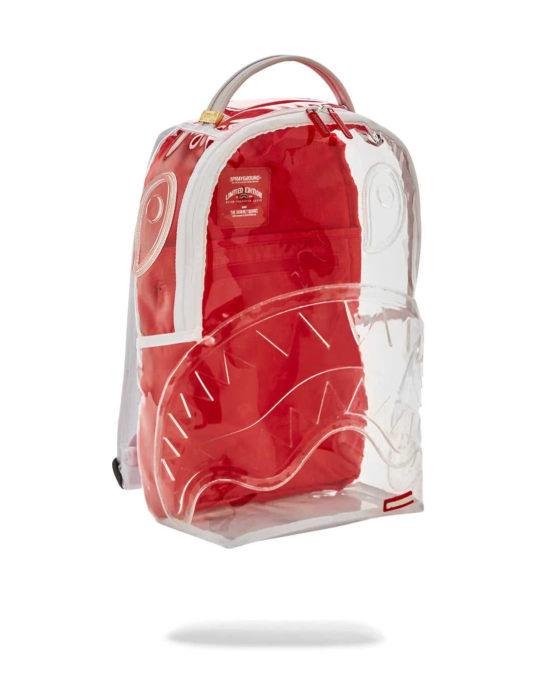 Σακιδια Sprayground Clear Embossed Sharks In Paris Dlxsv ασπρα | 7508GOMSY