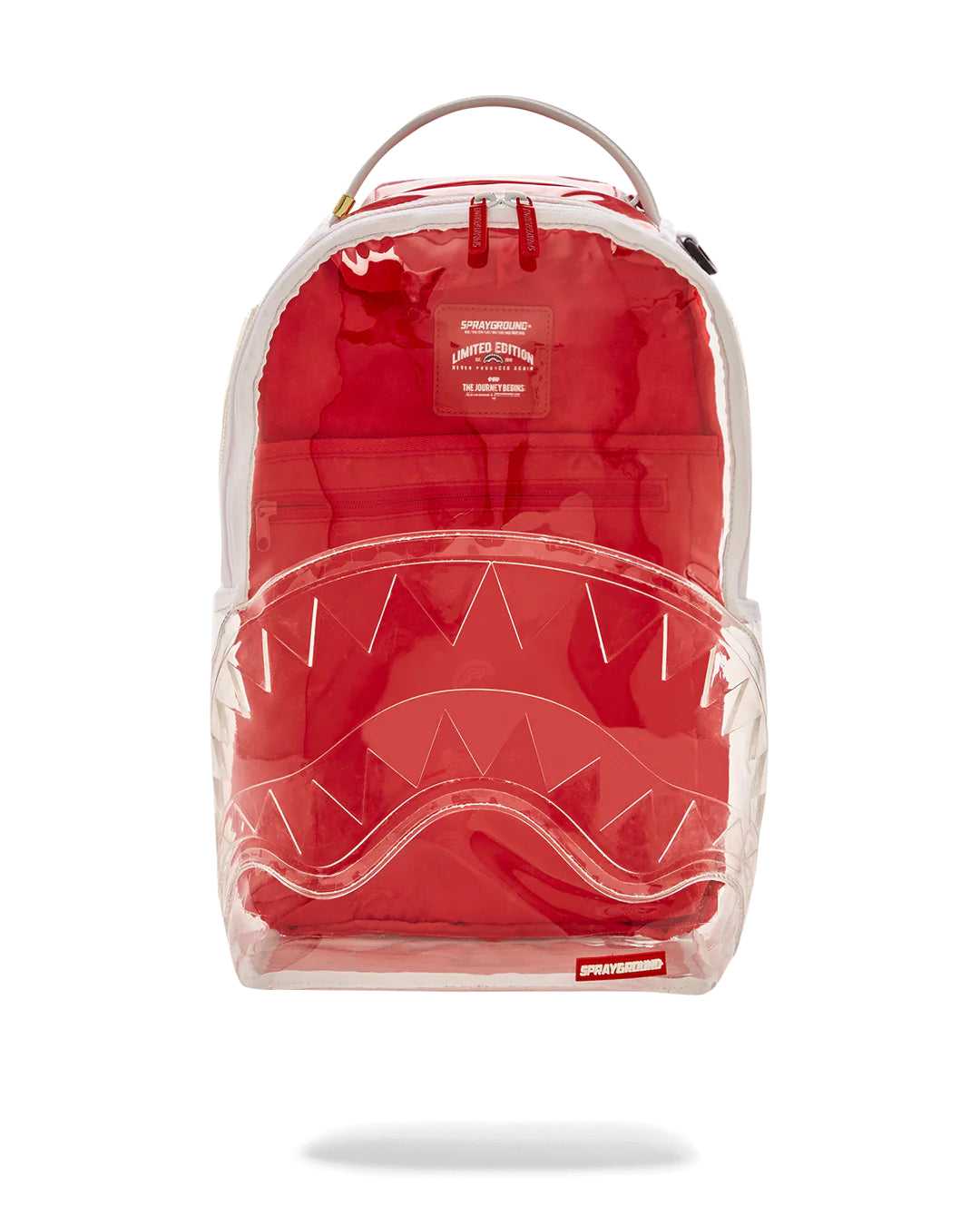 Σακιδια Sprayground Clear Embossed Sharks In Paris Dlxsv ασπρα | 7508GOMSY