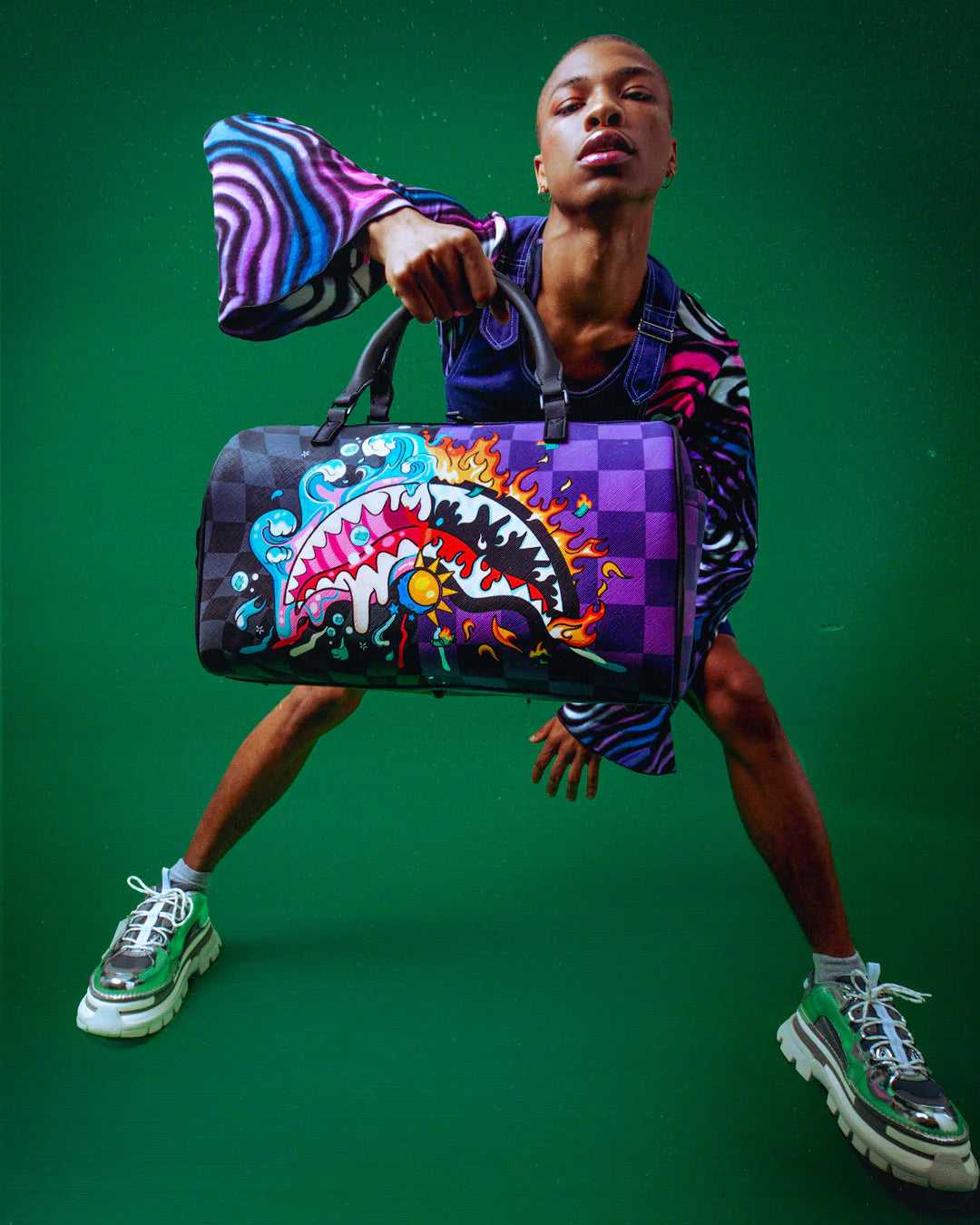 Τσαντεσ Sprayground Crazy Eyes Duffle μωβ | 3472HFCKG