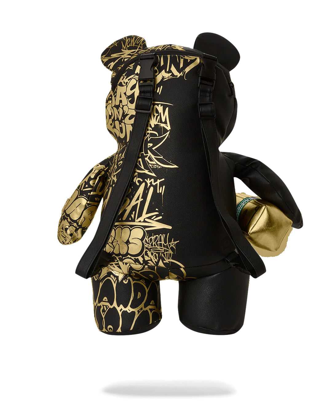 Σακιδια Sprayground Half Graff Bear χρυσο χρωμα μαυρα | 0278JFBIQ