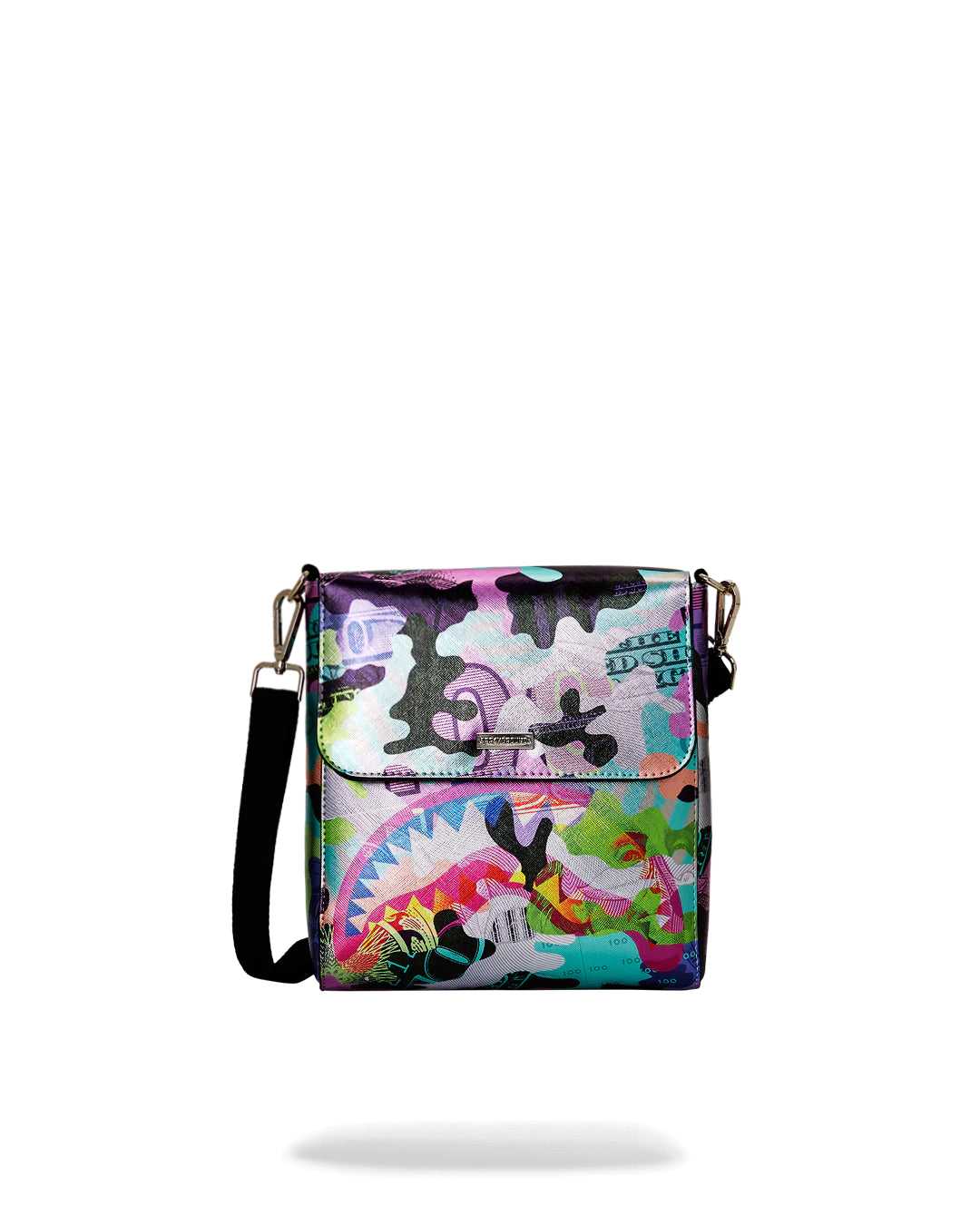 Τσαντεσ Sprayground Neon Money Messenger καμουφλάζ ασημι | 8197CUWGZ