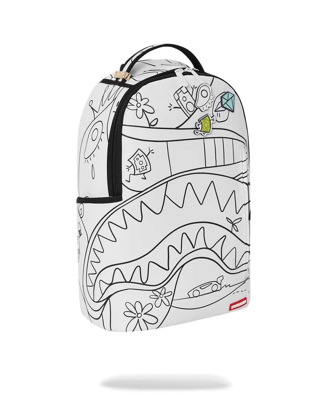 Σακιδια Sprayground Shark Doodle Dlxv ασπρα | 7539SRKPO