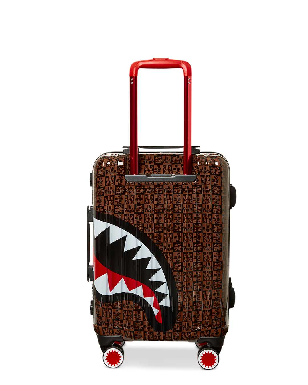 Βαλιτσεσ Sprayground Sharks In Paris Check Carry On καφε | 9540YDPRJ