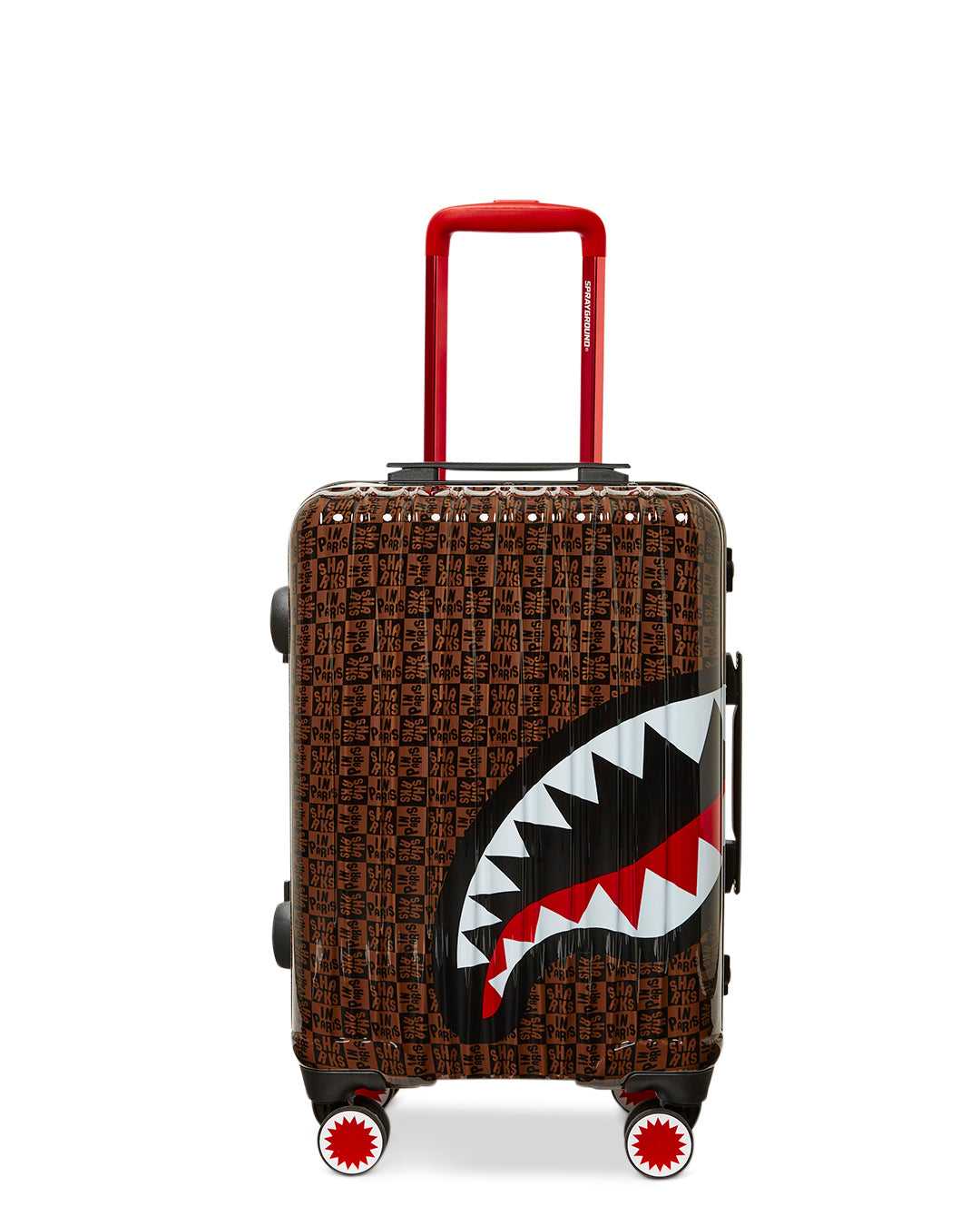 Βαλιτσεσ Sprayground Sharks In Paris Check Carry On καφε | 9540YDPRJ