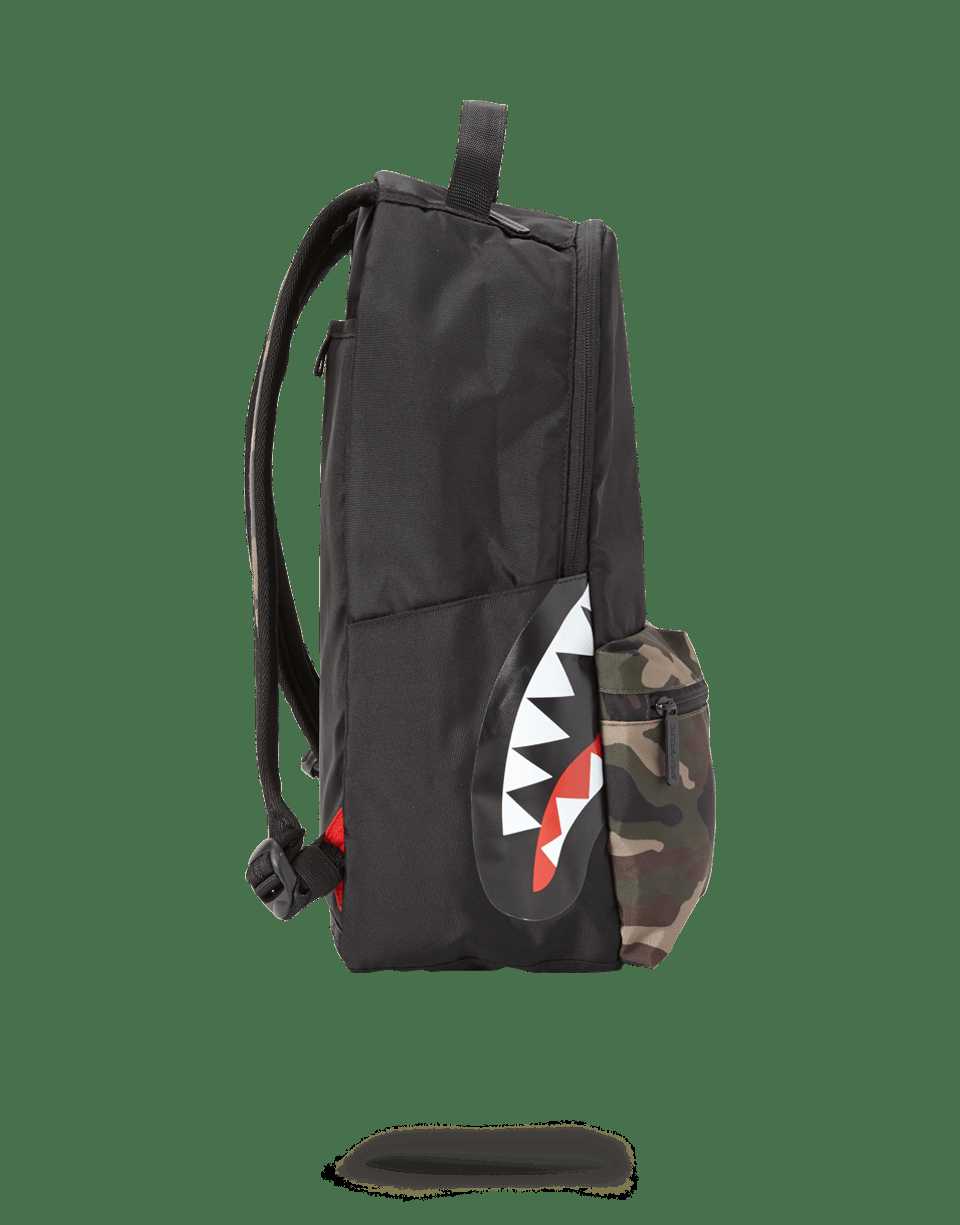 Σακιδια Sprayground Side Shark Double Cargo καμουφλάζ μαυρα | 9581SEMOT