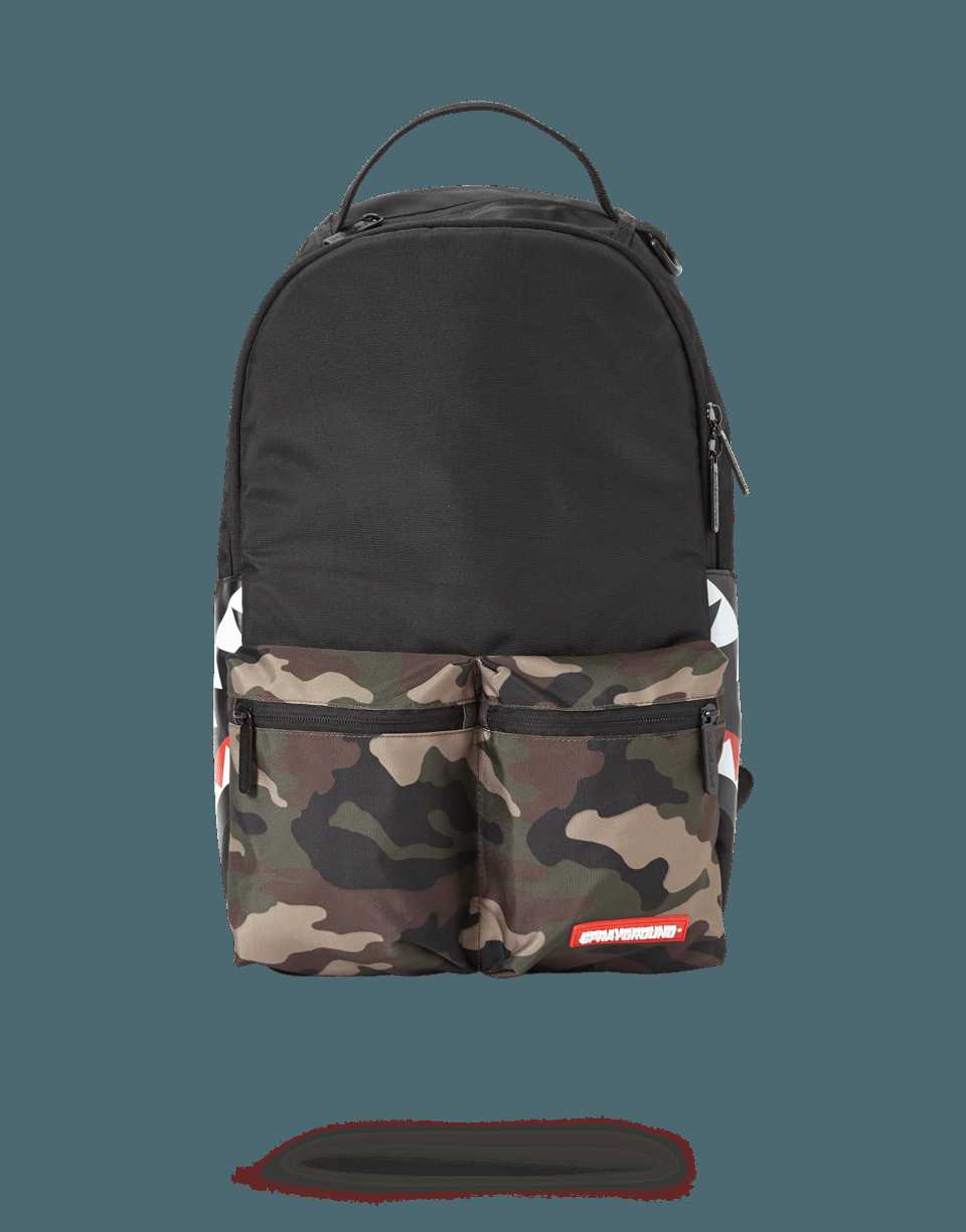 Σακιδια Sprayground Side Shark Double Cargo καμουφλάζ μαυρα | 9581SEMOT