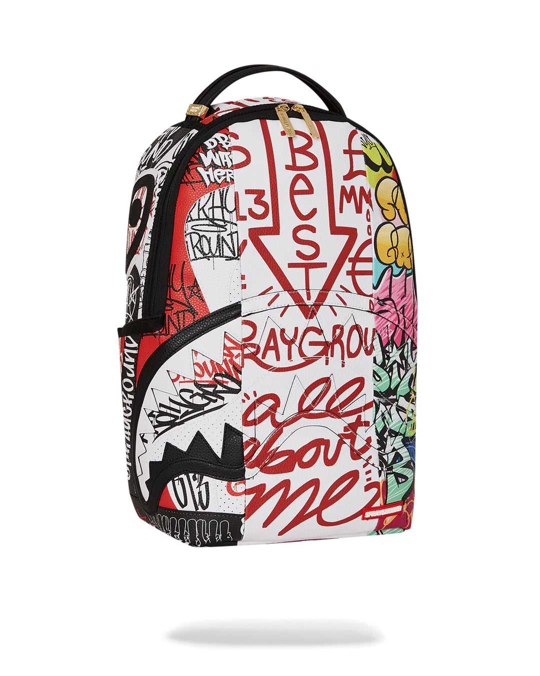 Σακιδια Sprayground Tri Split Graffiti Dlxsv ασπρα | 4836ZEXWL