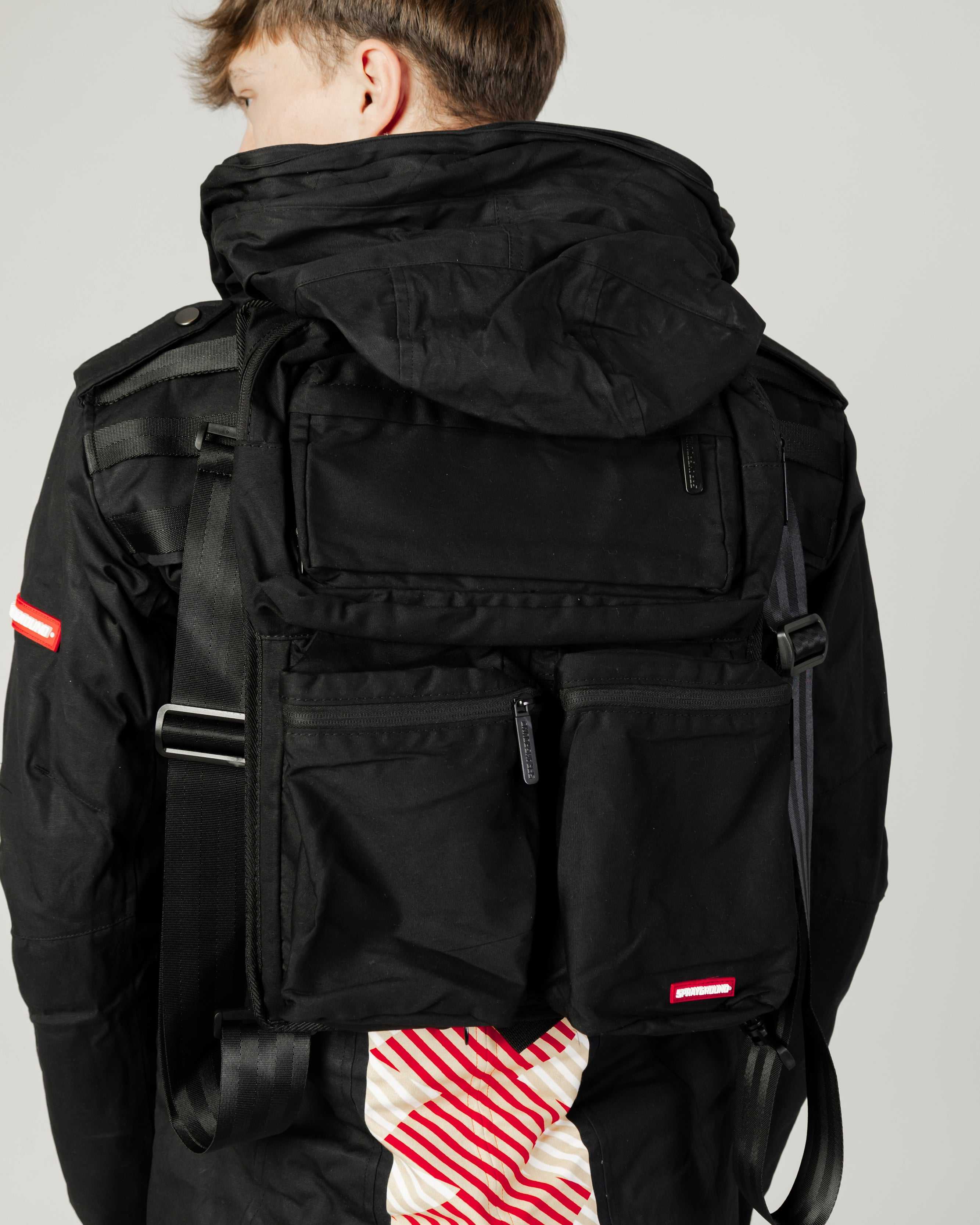 Παρκα ανδρικα Sprayground Asymmetric Fishtail μαυρα | 5293SWEUG