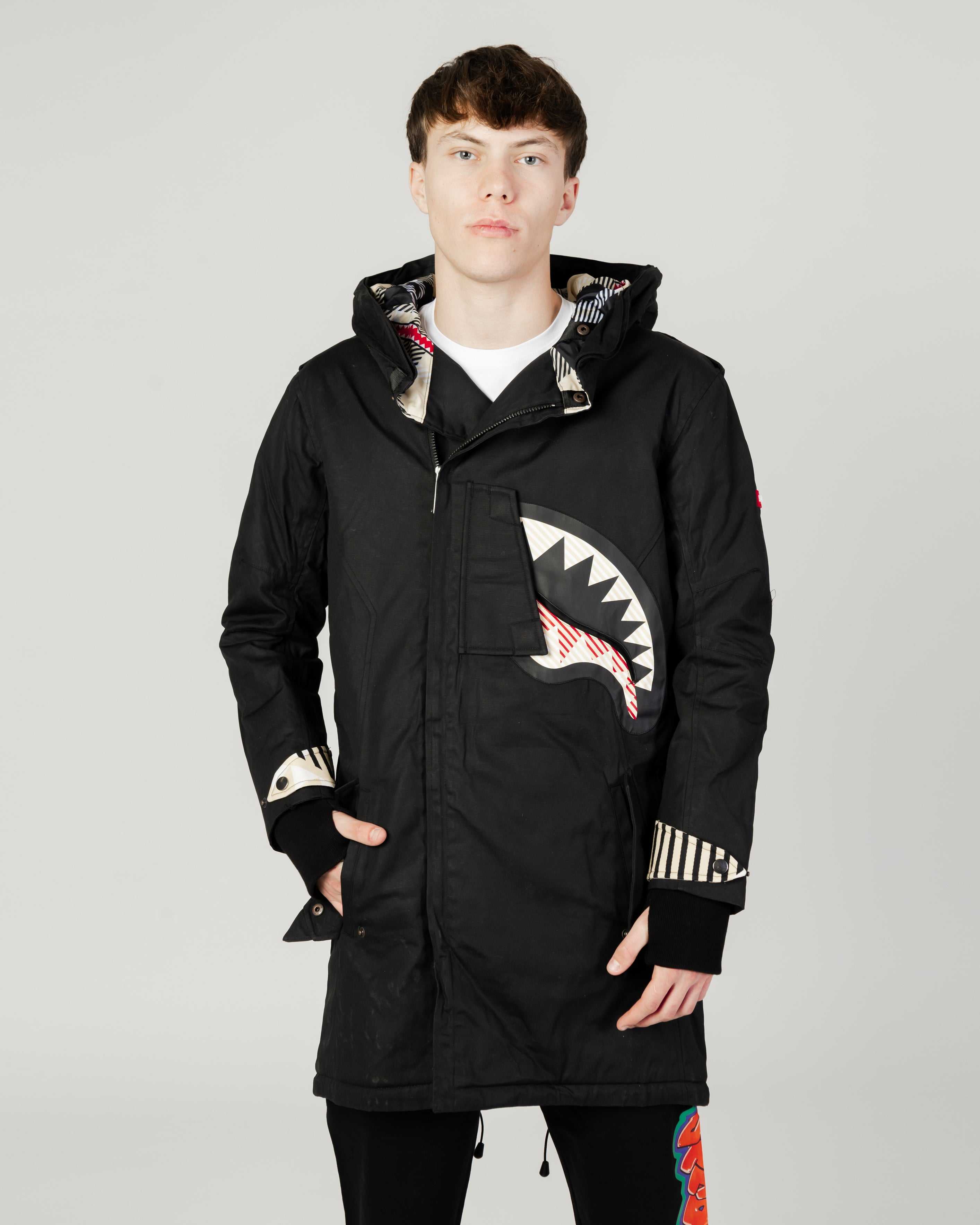 Παρκα ανδρικα Sprayground Asymmetric Fishtail μαυρα | 5293SWEUG