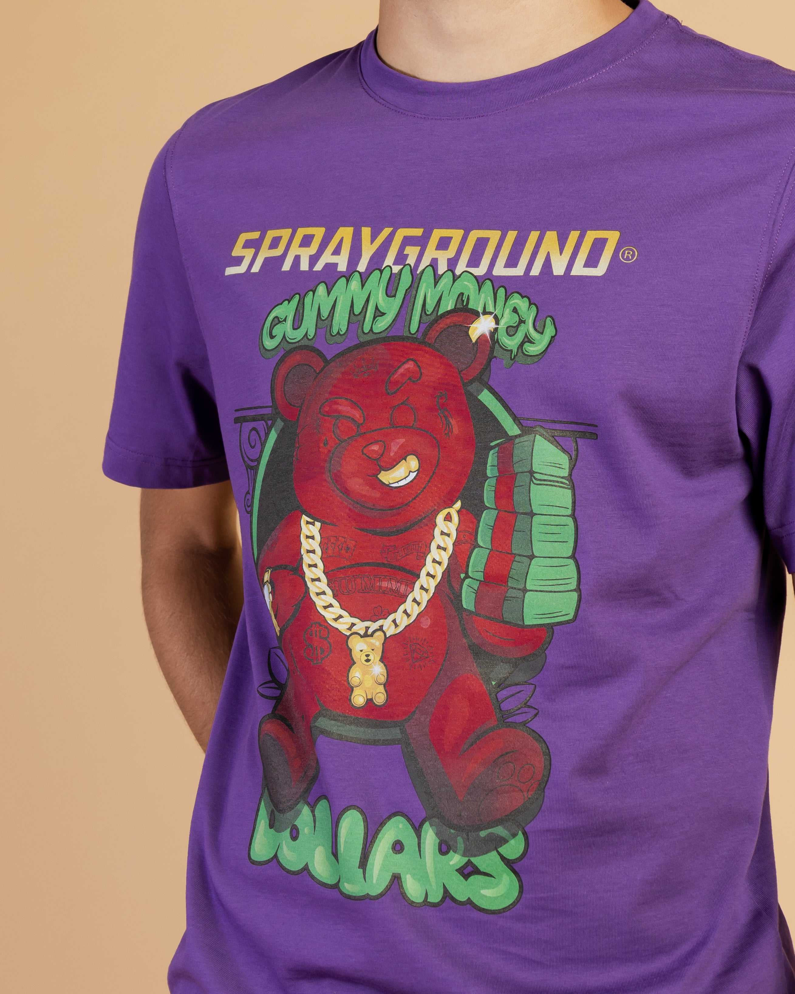 Μπλουζακι ανδρικα Sprayground Bear Gang μωβ | 6304JAHLG