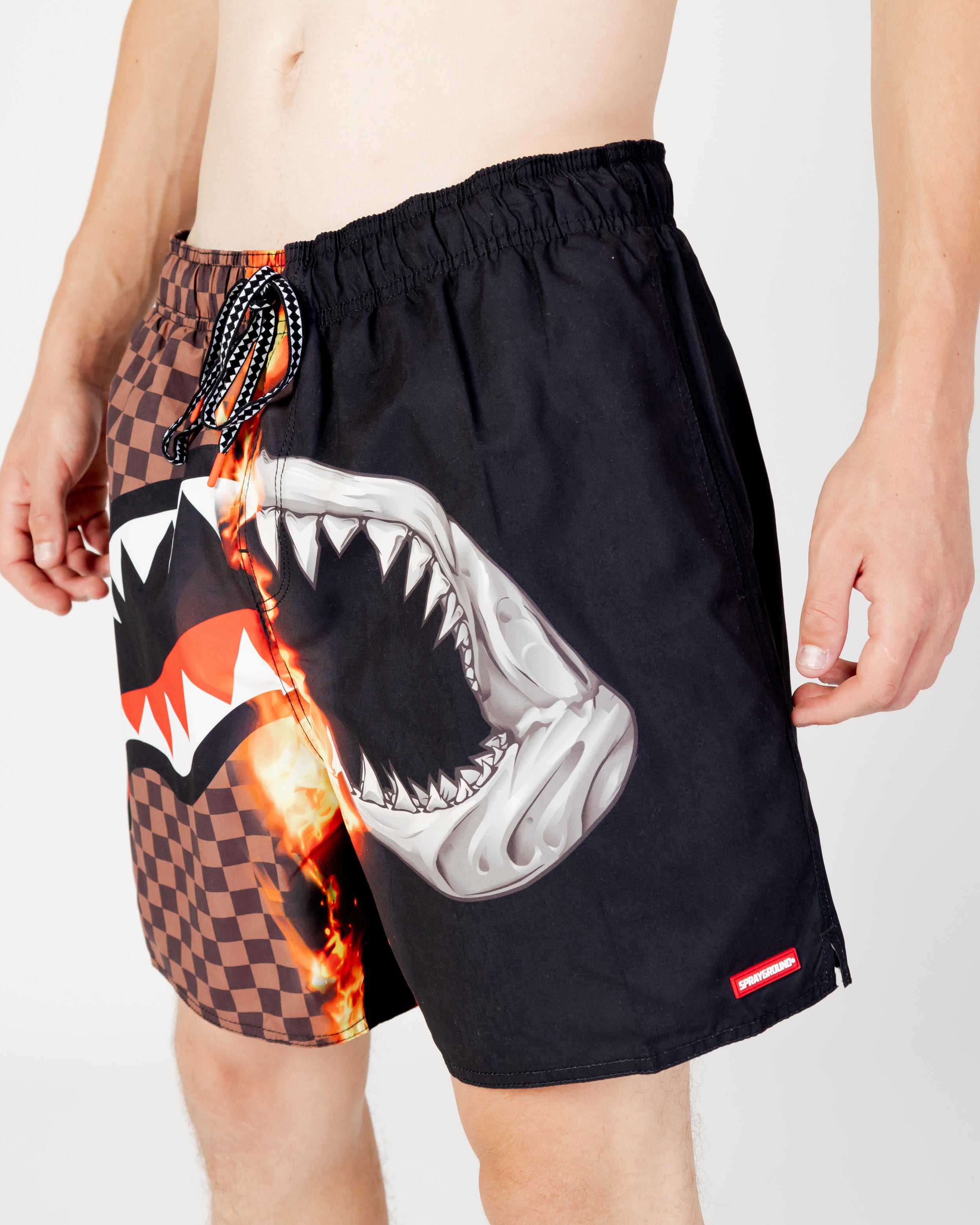 Μαγιό ανδρικα Sprayground Burnt Sharks In Paris Swm μαυρα | 2651JWCBQ