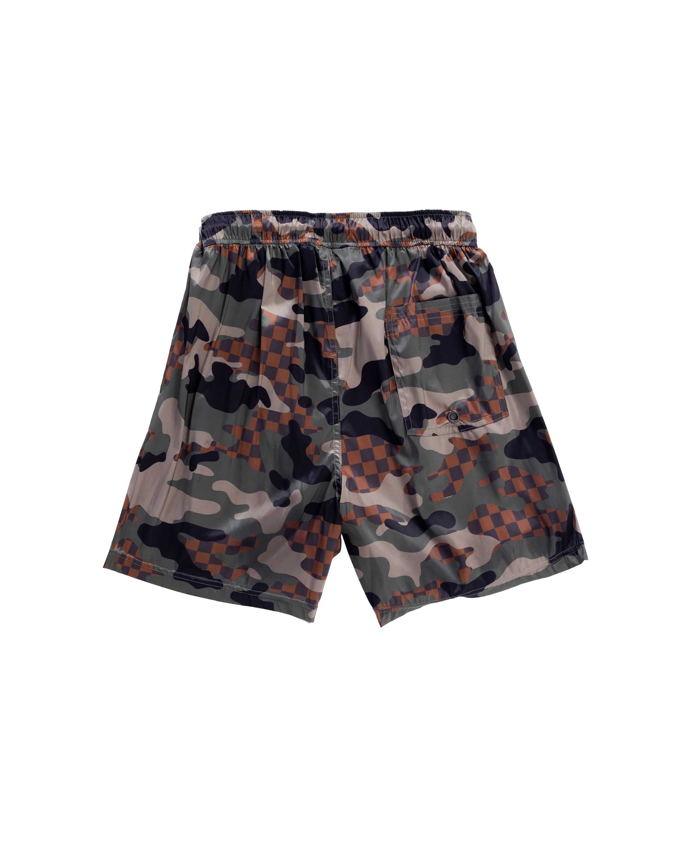 Μαγιό ανδρικα Sprayground Checkered Swim Trunks καμουφλάζ πρασινο | 6215FVLWM