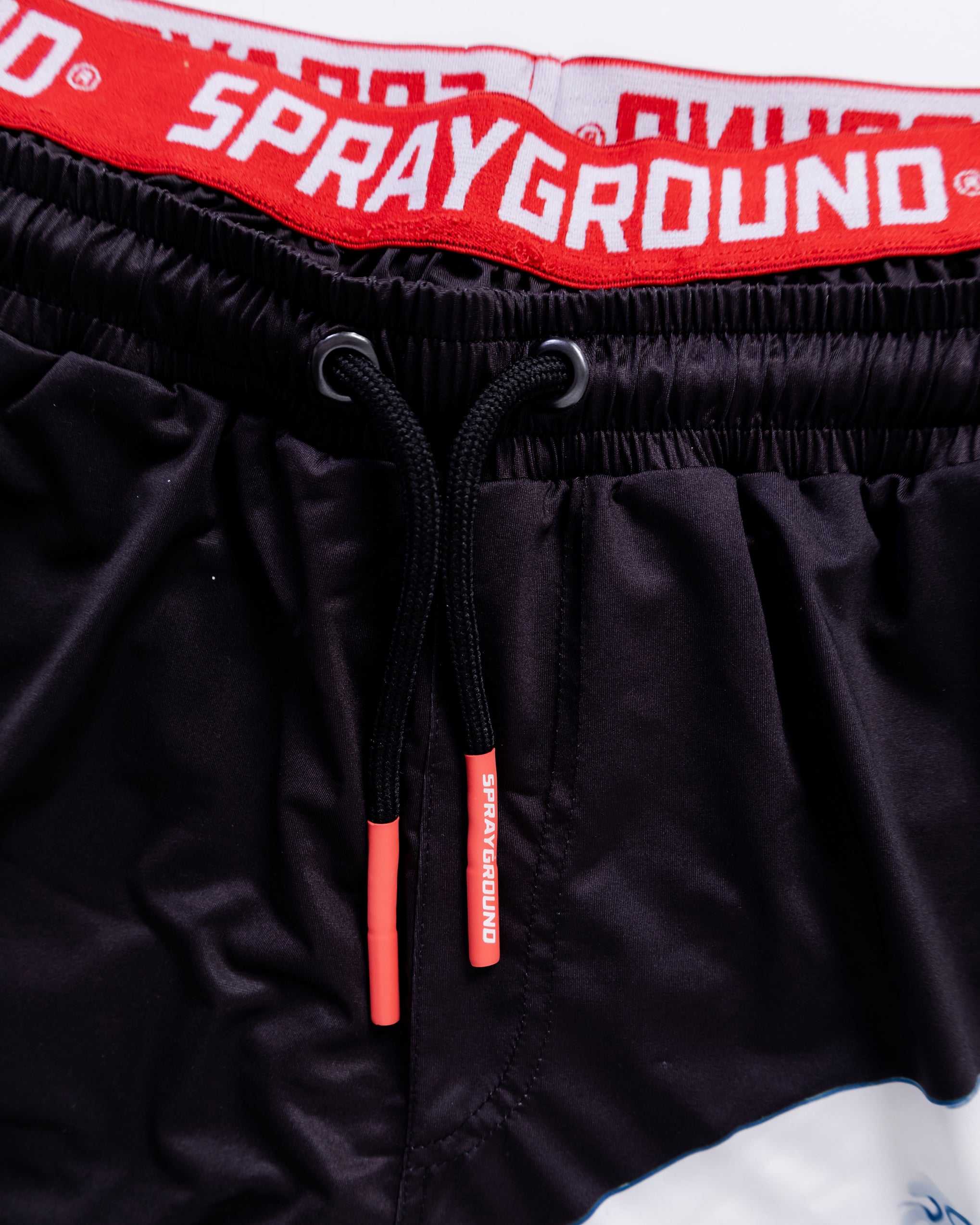 Μαγιό ανδρικα Sprayground Japan Wave Swim Shorts μαυρα | 1728WJHUG