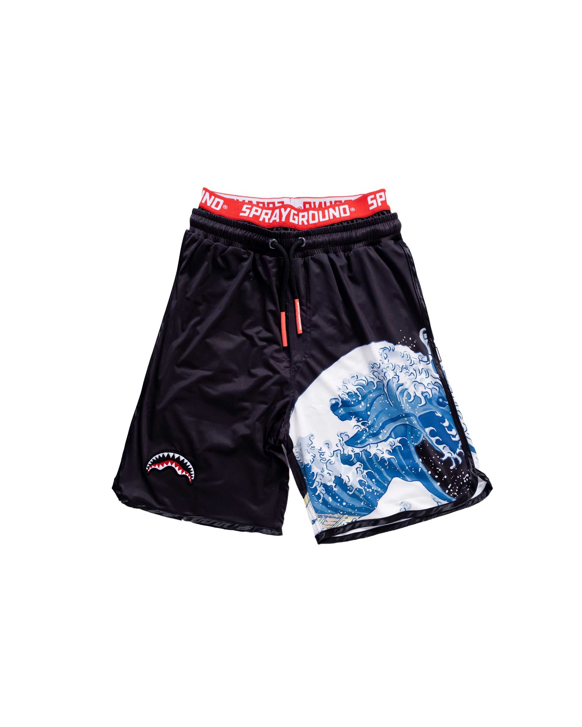 Μαγιό ανδρικα Sprayground Japan Wave Swim Shorts μαυρα | 1728WJHUG