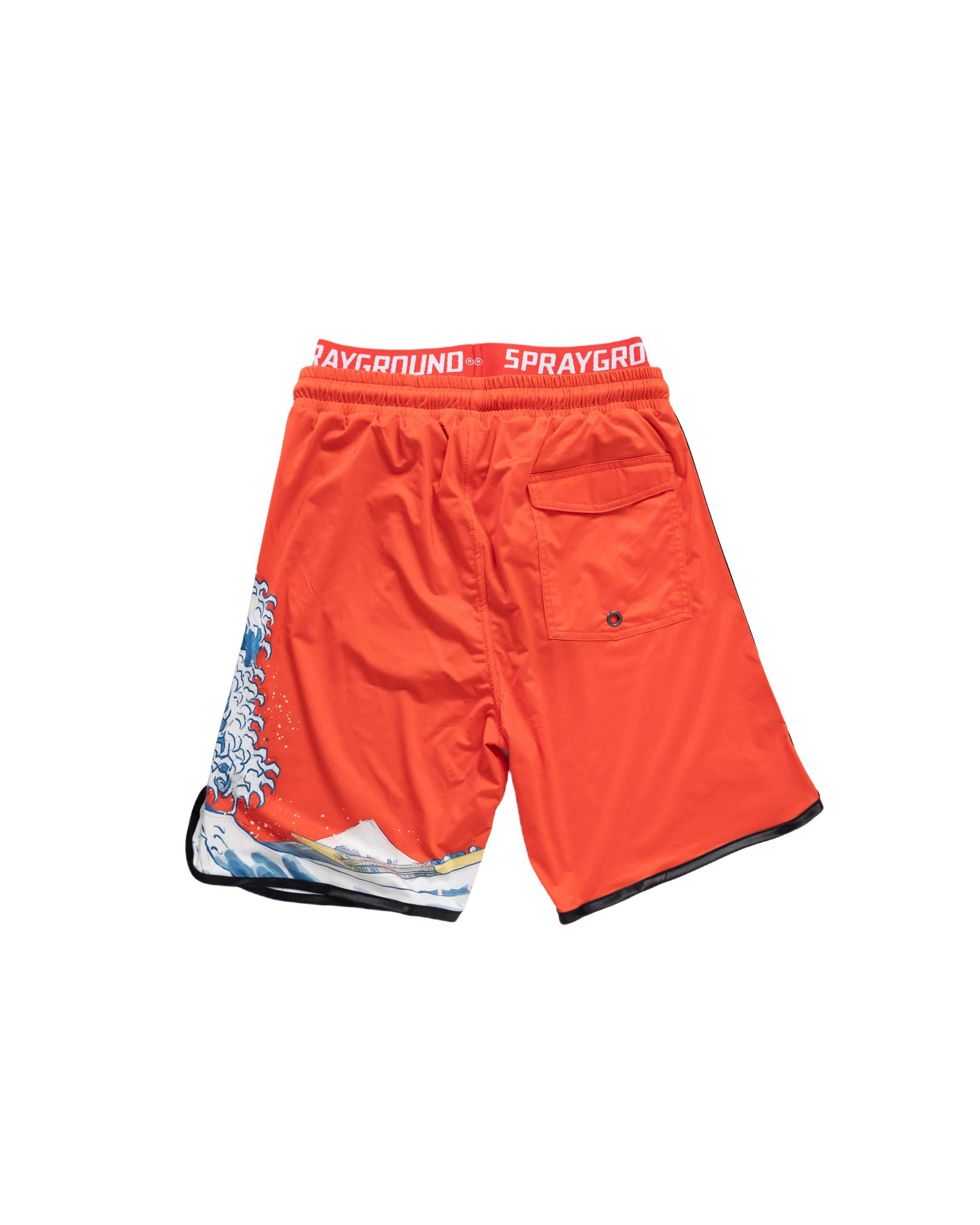 Μαγιό ανδρικα Sprayground Japan Wave Swim Shorts κοκκινα | 1208CMSKZ