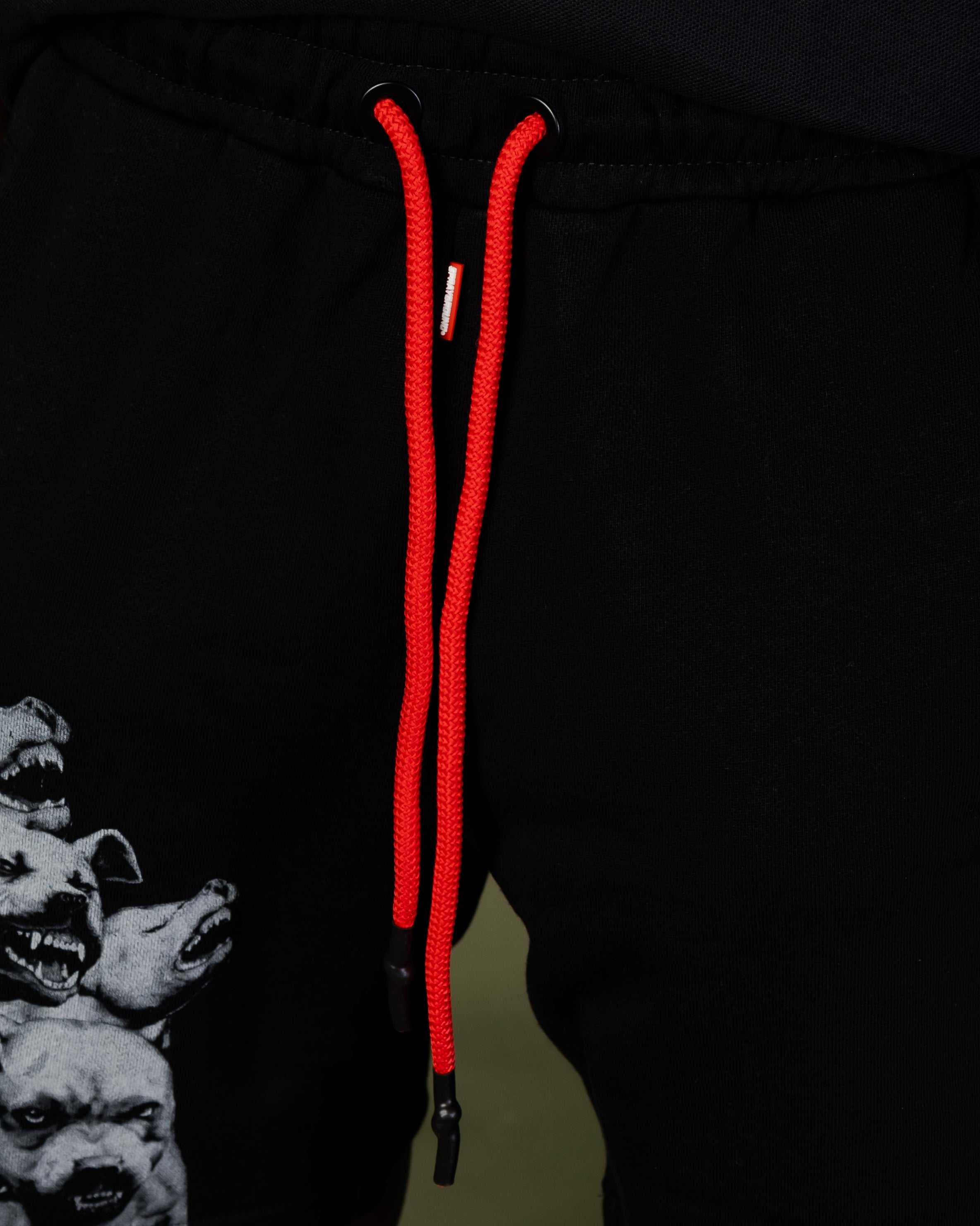 βερμούδα ανδρικα Sprayground Pitbulls Pants μαυρα | 5417ULXFT