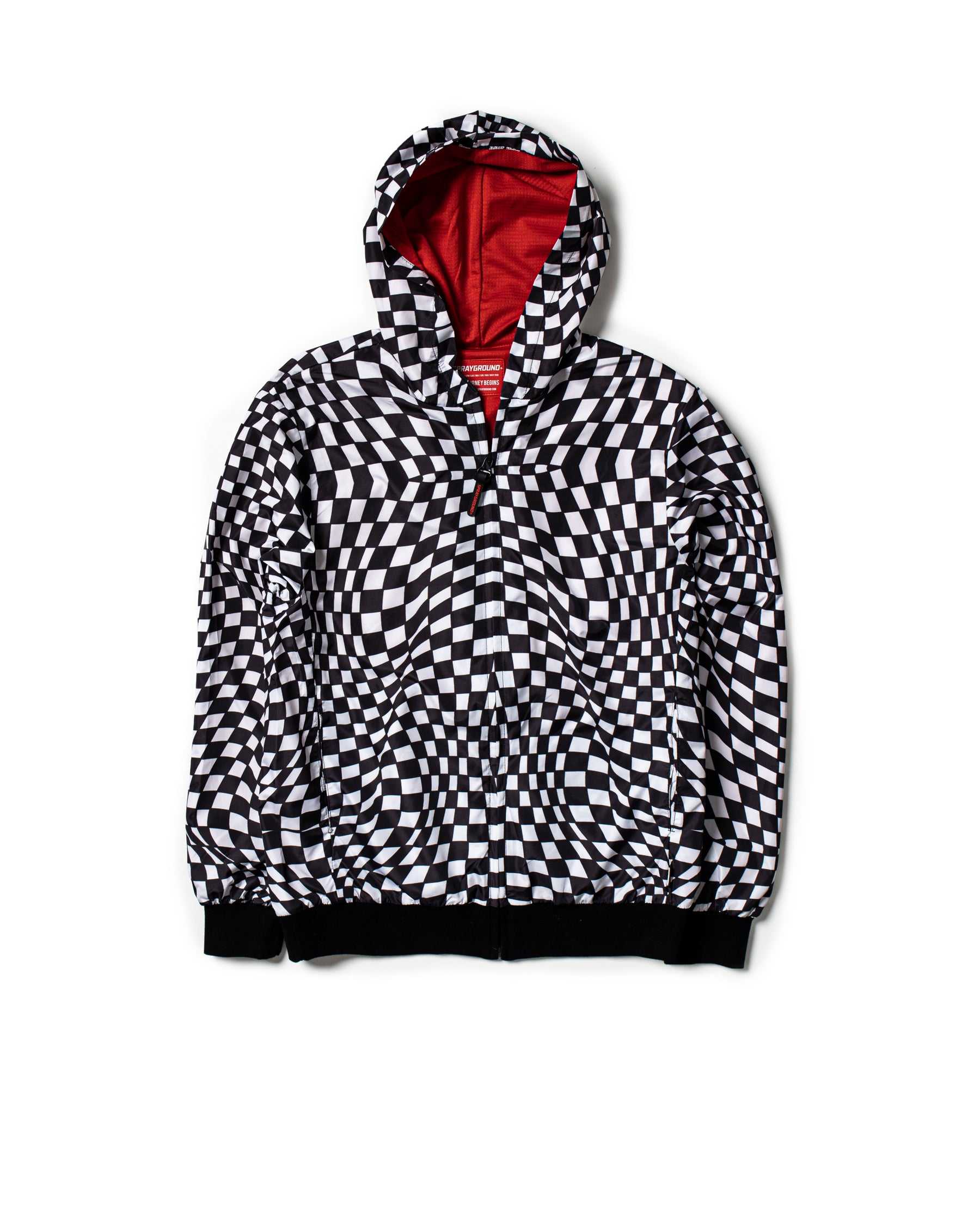 Μπουφαν ανδρικα Sprayground Psycho Checkered μαυρα | 1597FDSQZ