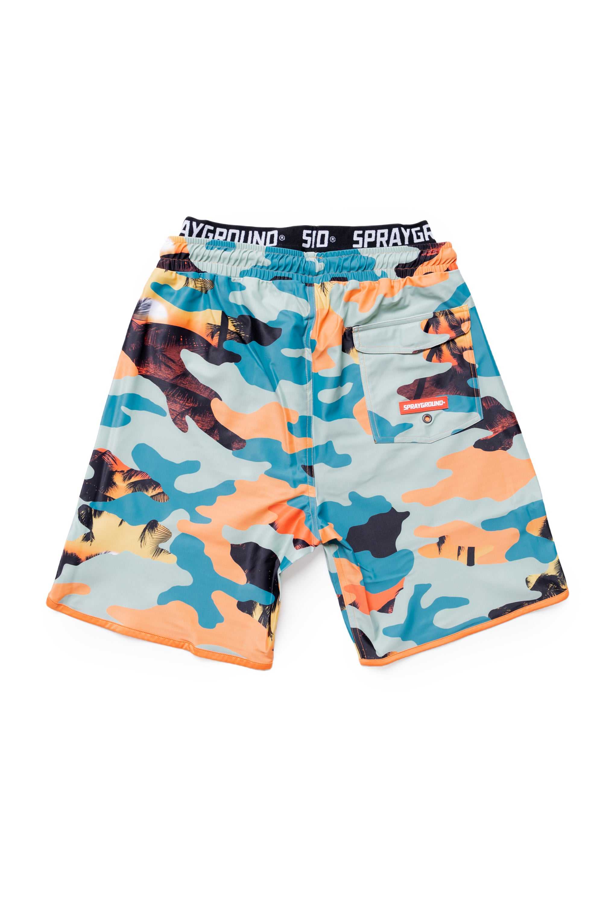 Μαγιό ανδρικα Sprayground Sunset Midi Swim καμουφλάζ πορτοκαλι | 3726ADLWQ