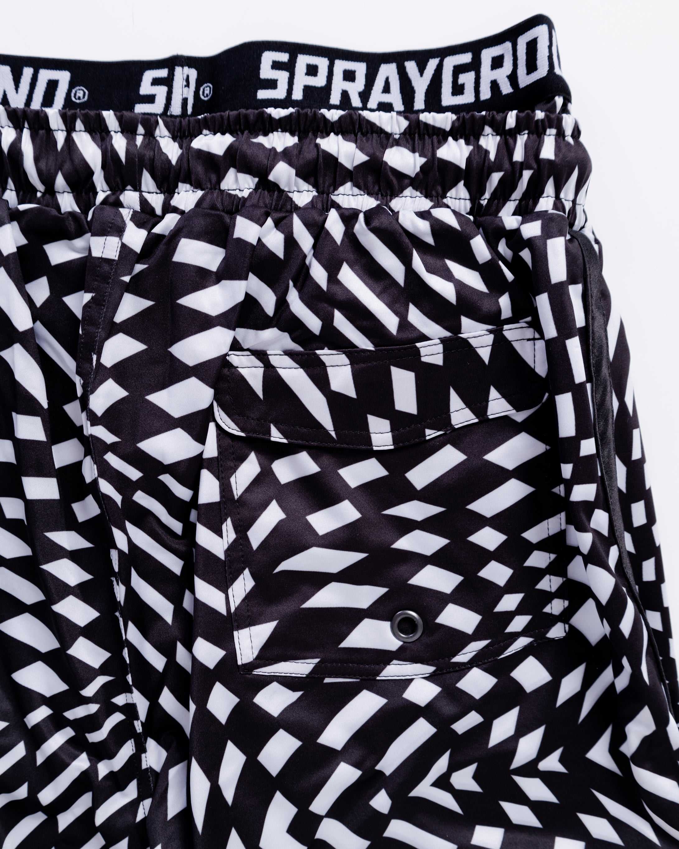 Μαγιό ανδρικα Sprayground Trippy Swim Shorts ασπρα | 1726WGOXK