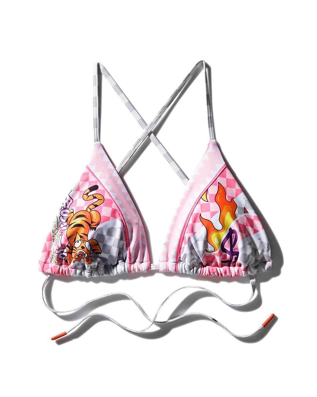 Μαγιό ανδρικα Sprayground Wtf 2.0 Bikini Top ροζ | 7394WXJZC